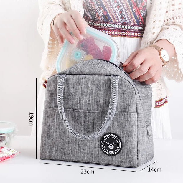 New Portable Lunch Bag Food Thermal Box Waterproof Office Cooler Lunchbox With Shoulder Strap Insulated Case