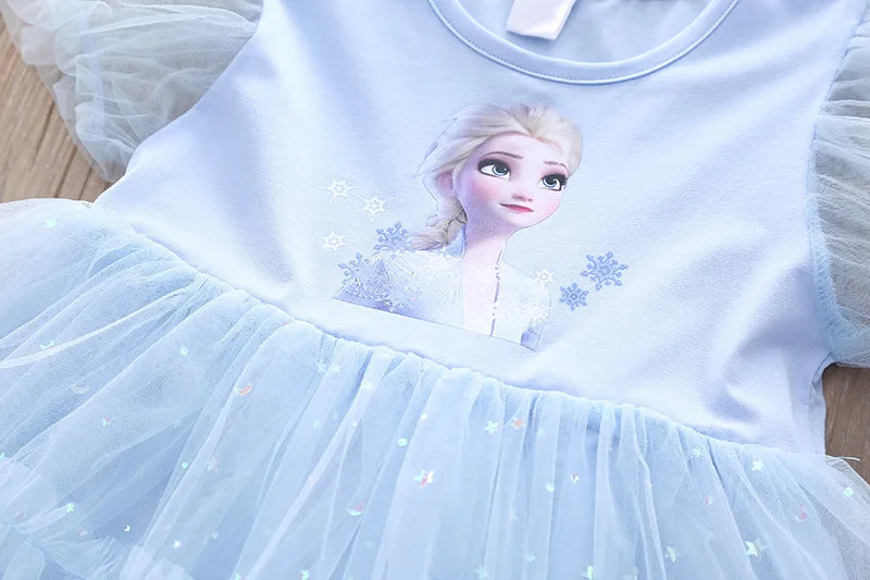 Summer Girls Dress Disney Frozen Elsa Anna Baby Girl Clothes Kids Dresses Princess Party Costume For Children Outfits Clothing