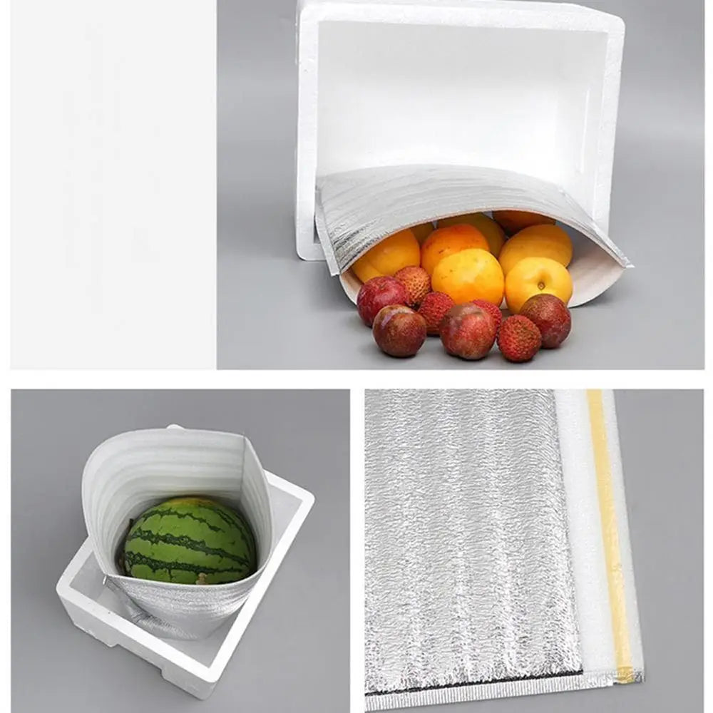 Aluminum Foil Cooler Bag Insulation Folding Picnic Portable  Food Thermal Packing Bag Food Delivery Drink Carrier Insulated Bag