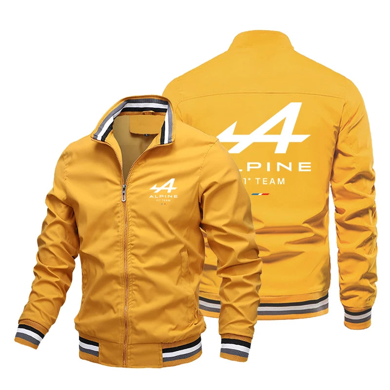 New Alpine F1 Team Zipper Jacket Sportswear Outdoor Carsweater Jacket Alpine Men's Jacket Men's Pocket Casual Spring and Autumn