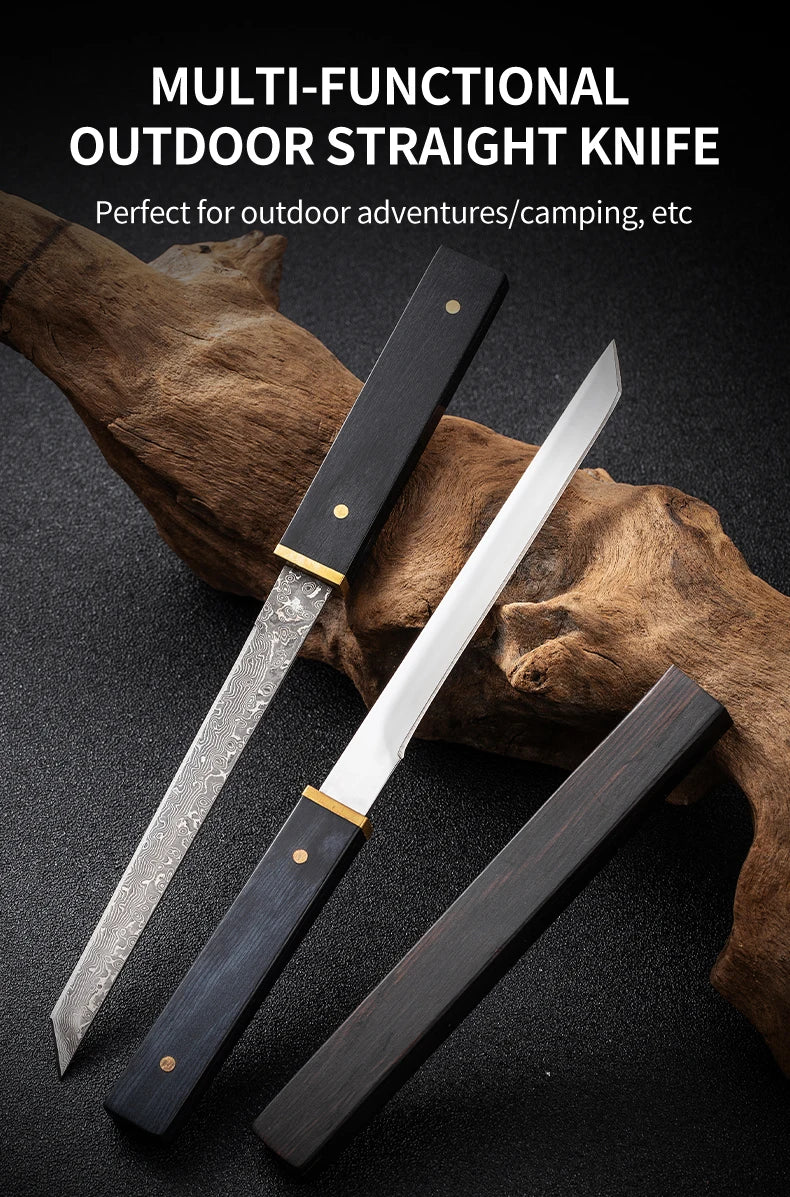 7.87in Damascus Knife - Perfect for Fruit, Meat, Fishing! Portable and Versatile Blade!