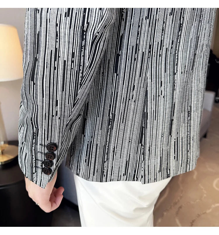 Men's British Style Fashionable Luxury Suit Jacket High-quality Plaid Slim Fit Business Social Blazer Wedding Dress Party Jacket