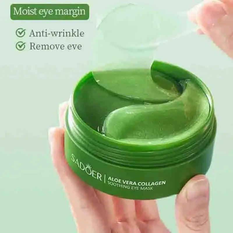 Aloe Vera Collagen Eye Mask Anti Dark Circles Removal Eyes Bags Moisturizing Firming Eye Patches Eyes Skin Care Products 60pcs