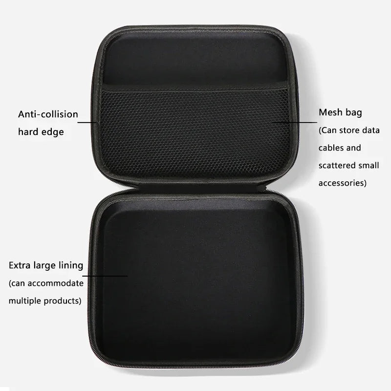 Multi-Size EVA Hard Storage Box Travel Zipper Bag Shockproof Outdoor Tools Bag for Earphone Storage Case Accessories Makeup Bags