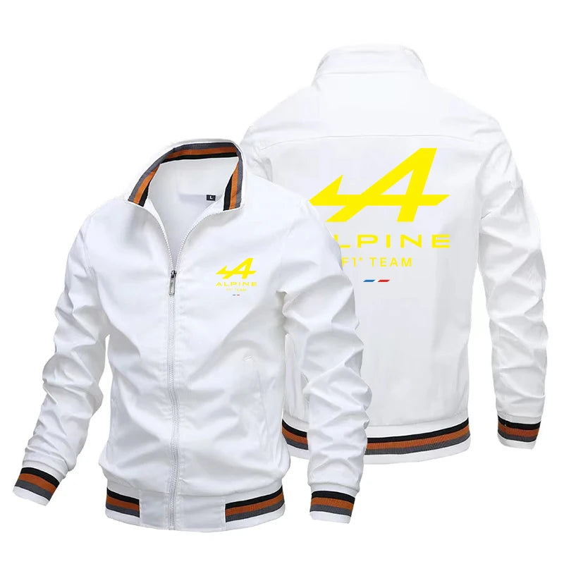 New Alpine F1 Team Zipper Jacket Sportswear Outdoor Carsweater Jacket Alpine Men's Jacket Men's Pocket Casual Spring and Autumn