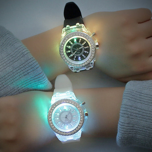 Led Harajuku silicone creative fashion trend male and female students couple jelly watches