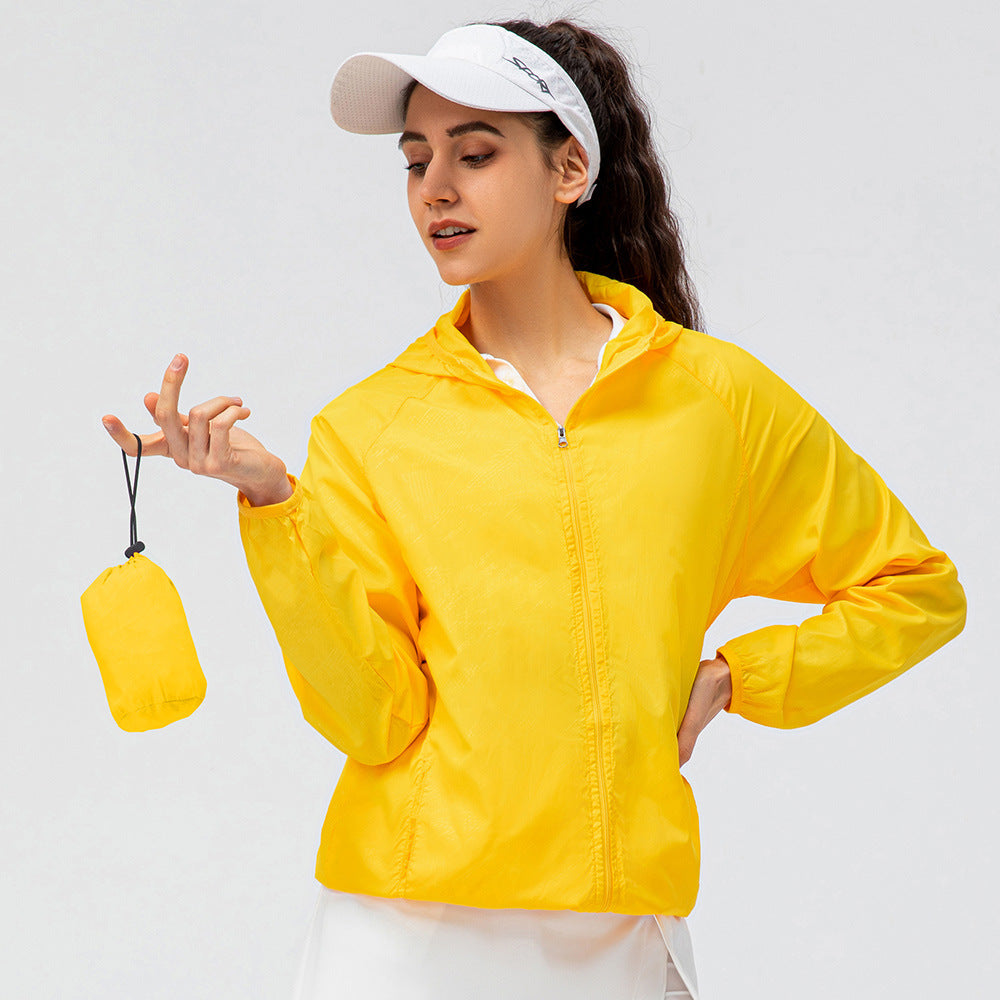 Women's Outdoor Sports Skin Trench Coat Waterproof Windproof Lightweight Breathable Quick-drying